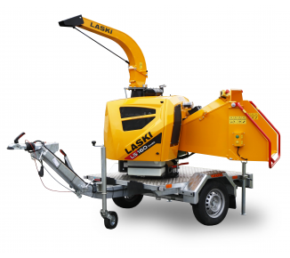 Výkonný štěpkovač na naftu a s brzděným podvozkem se stavitelnou ojí (25 HP) LS 160 DWBS